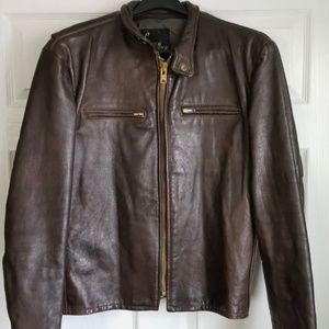 NEW/Old Stock Lesco Vintage Leather Cafe Racer Motorcycle Jacket